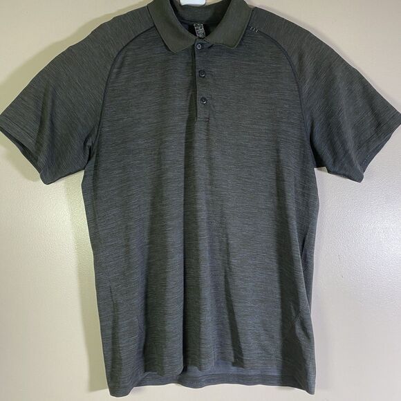 Lululemon Performance Golf Athletic Polo Blue Gray Men’s Large - Picture 2 of 10
